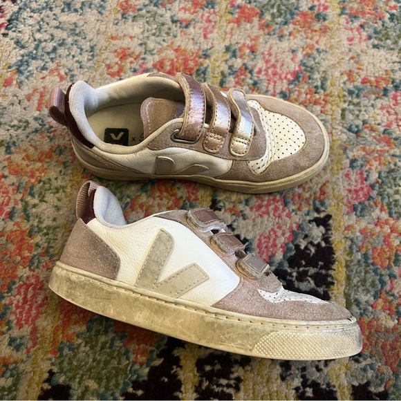 Veja V-10 LEATHER BONPOINT MULTICO BABE toddler size 13.5 - Picture 3 of 8